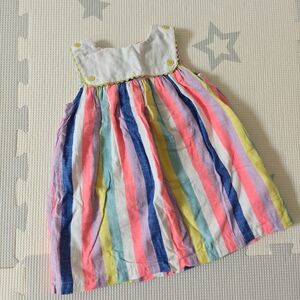 Baby Boden Multicolor Striped Dress /Size 12-18m(86cm)+Carter's Pink Pant(24m)